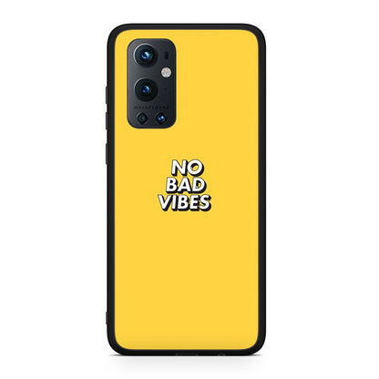 OnePlus 9 Pro Vibes Text θήκη από τη Smartfits με σχέδιο στο πίσω μέρος και μαύρο περίβλημα | Smartphone case with colorful back and black bezels by Smartfits