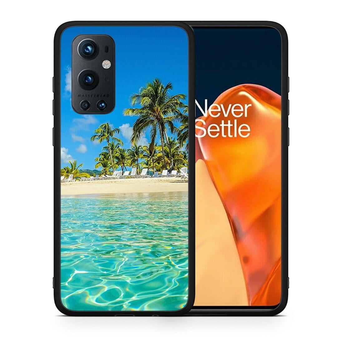 Θήκη OnePlus 9 Pro Tropical Vibes από τη Smartfits με σχέδιο στο πίσω μέρος και μαύρο περίβλημα | OnePlus 9 Pro Tropical Vibes case with colorful back and black bezels