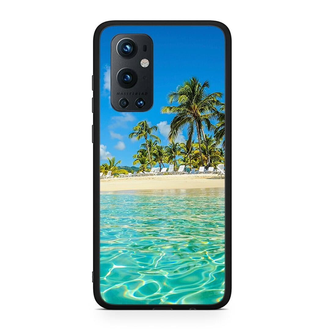 OnePlus 9 Pro Tropical Vibes Θήκη από τη Smartfits με σχέδιο στο πίσω μέρος και μαύρο περίβλημα | Smartphone case with colorful back and black bezels by Smartfits