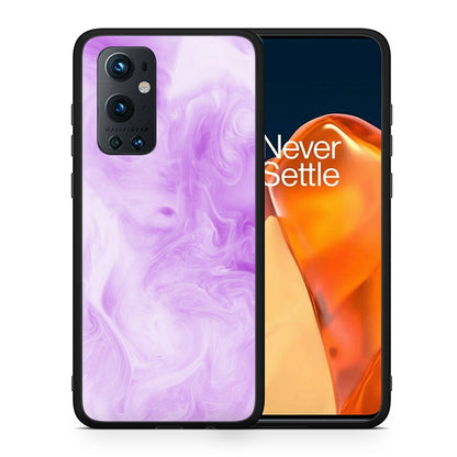 Θήκη OnePlus 9 Pro Lavender Watercolor από τη Smartfits με σχέδιο στο πίσω μέρος και μαύρο περίβλημα | OnePlus 9 Pro Lavender Watercolor case with colorful back and black bezels