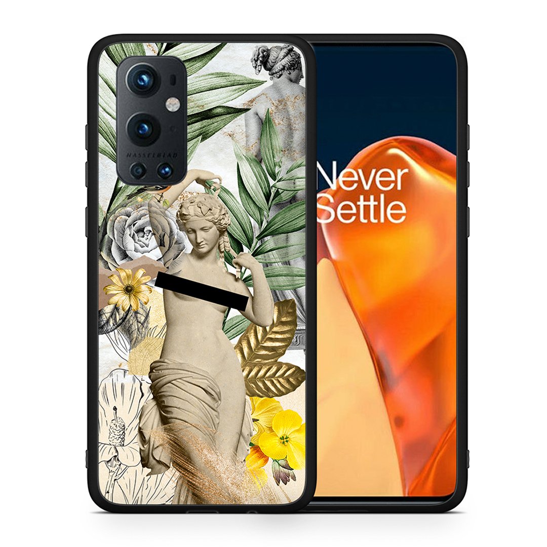 Θήκη OnePlus 9 Pro Woman Statue από τη Smartfits με σχέδιο στο πίσω μέρος και μαύρο περίβλημα | OnePlus 9 Pro Woman Statue case with colorful back and black bezels