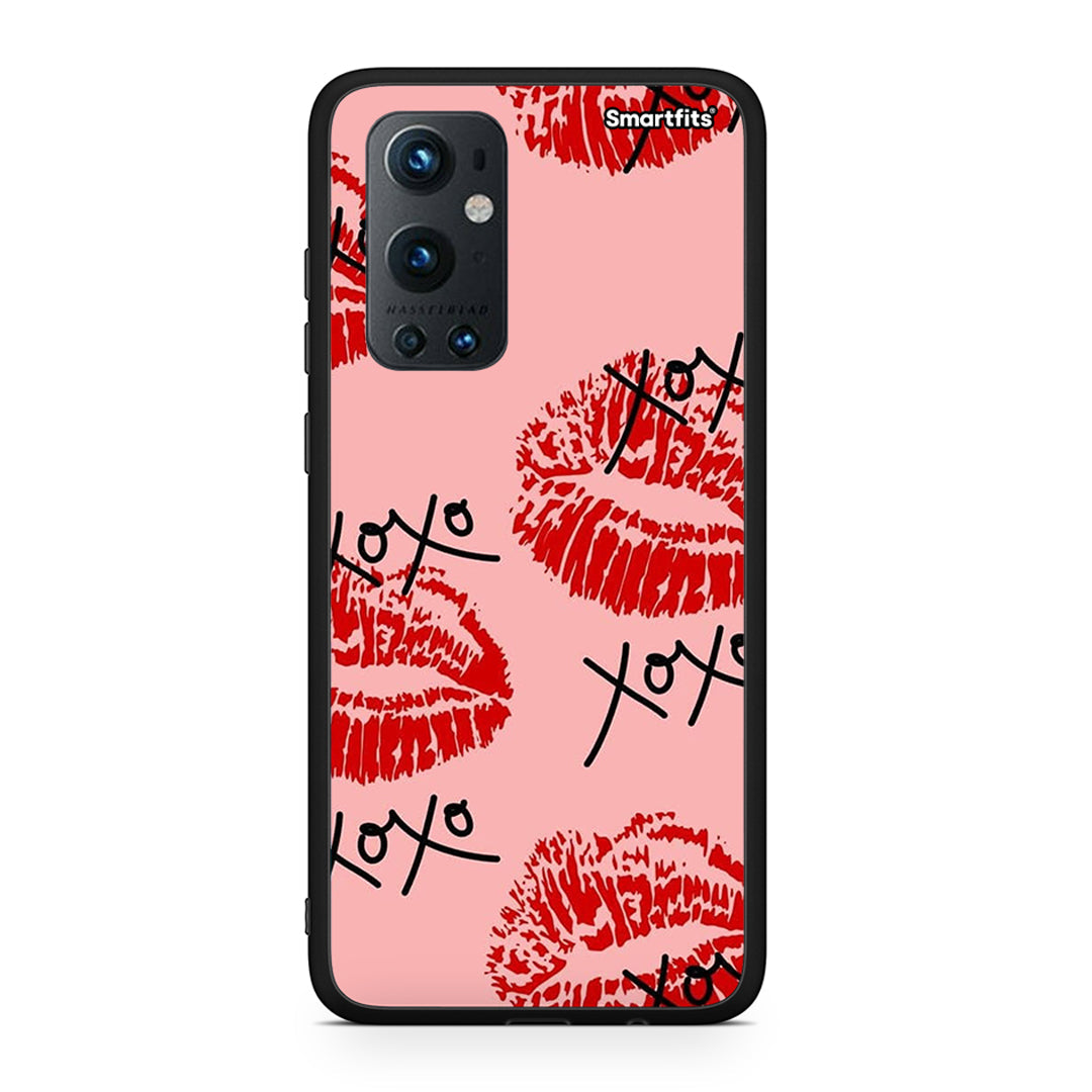 OnePlus 9 Pro XOXO Lips θήκη από τη Smartfits με σχέδιο στο πίσω μέρος και μαύρο περίβλημα | Smartphone case with colorful back and black bezels by Smartfits