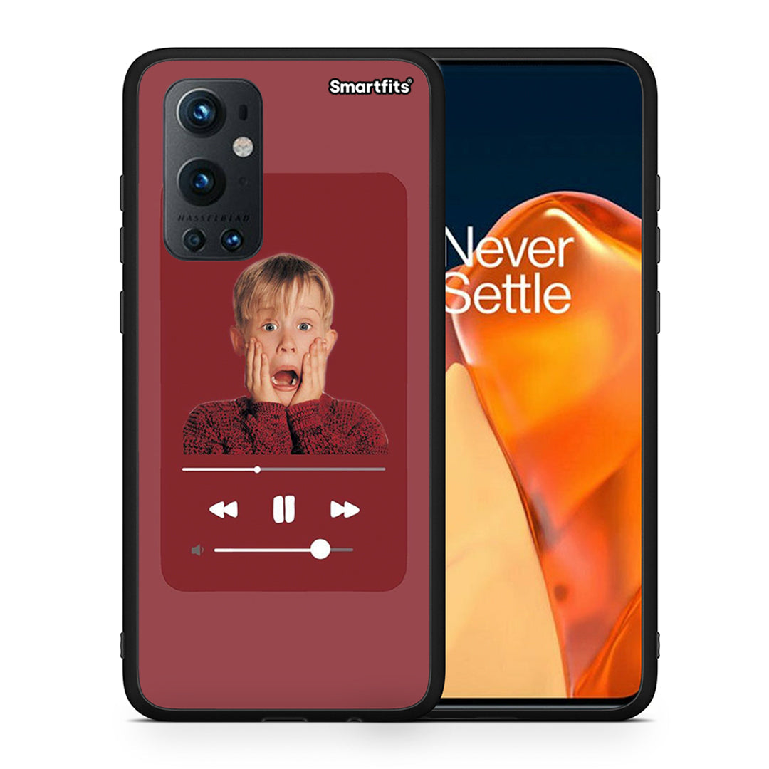 Θήκη OnePlus 9 Pro Xmas Alone Music από τη Smartfits με σχέδιο στο πίσω μέρος και μαύρο περίβλημα | OnePlus 9 Pro Xmas Alone Music case with colorful back and black bezels