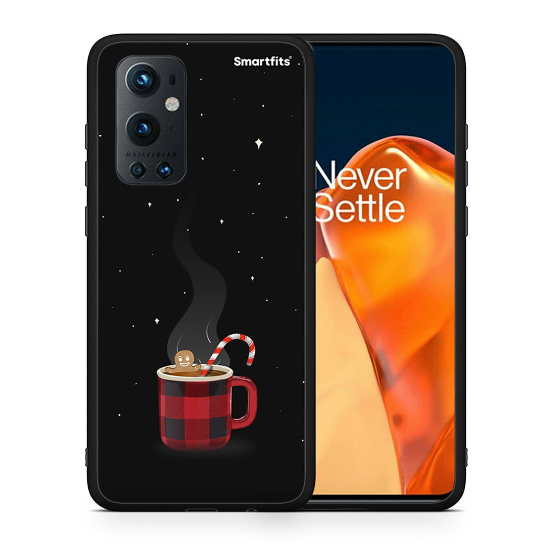 Θήκη OnePlus 9 Pro Xmas Bathing από τη Smartfits με σχέδιο στο πίσω μέρος και μαύρο περίβλημα | OnePlus 9 Pro Xmas Bathing case with colorful back and black bezels