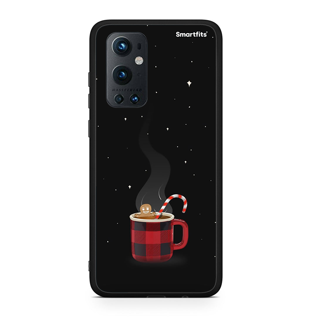 OnePlus 9 Pro Xmas Bathing θήκη από τη Smartfits με σχέδιο στο πίσω μέρος και μαύρο περίβλημα | Smartphone case with colorful back and black bezels by Smartfits