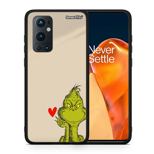 Θήκη OnePlus 9 Pro Xmas Grinch από τη Smartfits με σχέδιο στο πίσω μέρος και μαύρο περίβλημα | OnePlus 9 Pro Xmas Grinch case with colorful back and black bezels