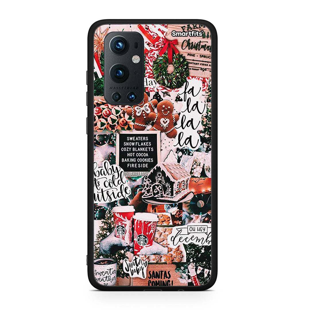 OnePlus 9 Pro Xmas Habbits θήκη από τη Smartfits με σχέδιο στο πίσω μέρος και μαύρο περίβλημα | Smartphone case with colorful back and black bezels by Smartfits