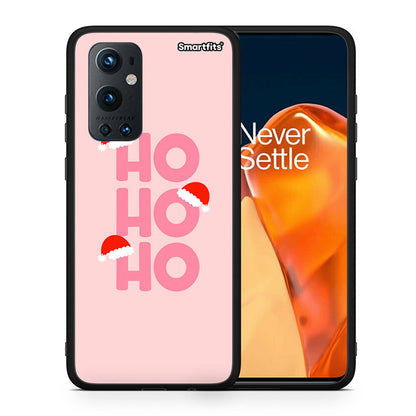Θήκη OnePlus 9 Pro Xmas Ho Ho Ho από τη Smartfits με σχέδιο στο πίσω μέρος και μαύρο περίβλημα | OnePlus 9 Pro Xmas Ho Ho Ho case with colorful back and black bezels