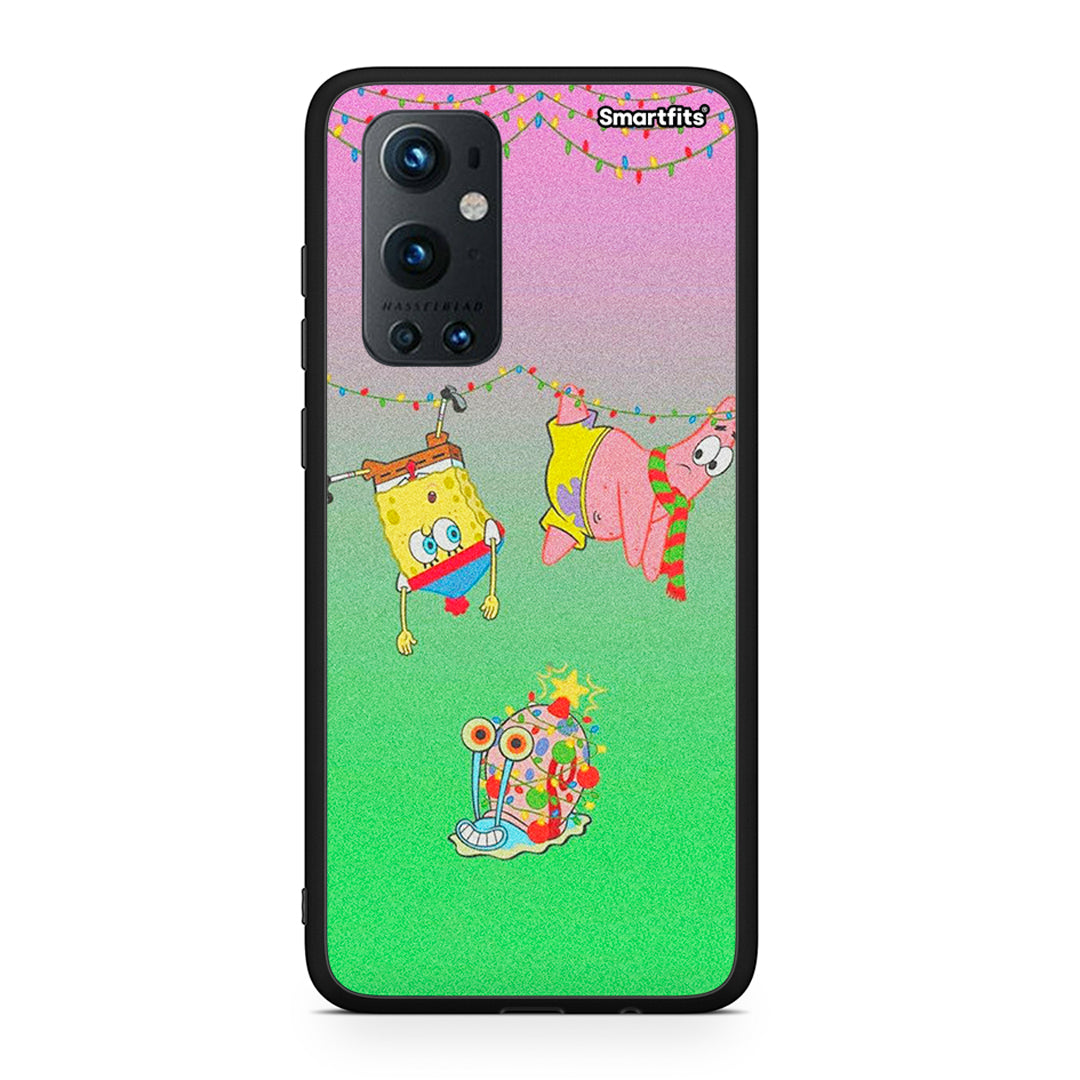 OnePlus 9 Pro Xmas Lights θήκη από τη Smartfits με σχέδιο στο πίσω μέρος και μαύρο περίβλημα | Smartphone case with colorful back and black bezels by Smartfits