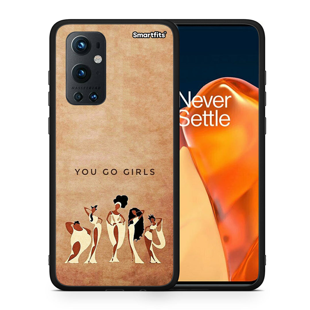 Θήκη OnePlus 9 Pro You Go Girl από τη Smartfits με σχέδιο στο πίσω μέρος και μαύρο περίβλημα | OnePlus 9 Pro You Go Girl case with colorful back and black bezels