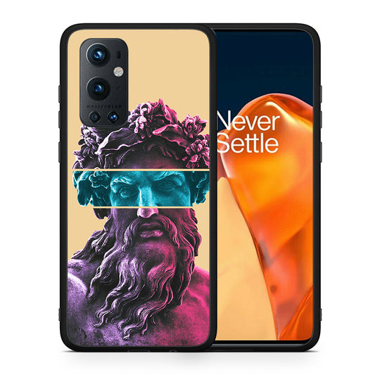 Θήκη Αγίου Βαλεντίνου OnePlus 9 Pro Zeus Art από τη Smartfits με σχέδιο στο πίσω μέρος και μαύρο περίβλημα | OnePlus 9 Pro Zeus Art case with colorful back and black bezels