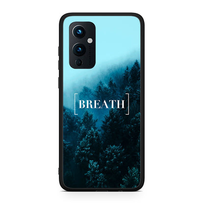 OnePlus 9 Breath Quote θήκη από τη Smartfits με σχέδιο στο πίσω μέρος και μαύρο περίβλημα | Smartphone case with colorful back and black bezels by Smartfits