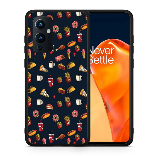 Θήκη OnePlus 9 Hungry Random από τη Smartfits με σχέδιο στο πίσω μέρος και μαύρο περίβλημα | OnePlus 9 Hungry Random case with colorful back and black bezels