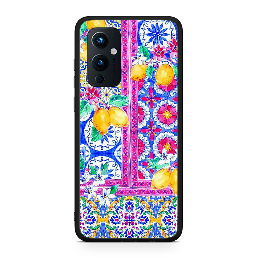 OnePlus 9 Retro Spring θήκη από τη Smartfits με σχέδιο στο πίσω μέρος και μαύρο περίβλημα | Smartphone case with colorful back and black bezels by Smartfits