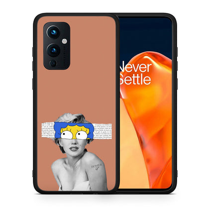 Θήκη OnePlus 9 Sim Merilyn από τη Smartfits με σχέδιο στο πίσω μέρος και μαύρο περίβλημα | OnePlus 9 Sim Merilyn case with colorful back and black bezels
