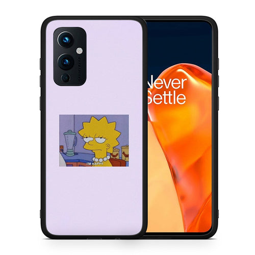 Θήκη OnePlus 9 So Happy από τη Smartfits με σχέδιο στο πίσω μέρος και μαύρο περίβλημα | OnePlus 9 So Happy case with colorful back and black bezels