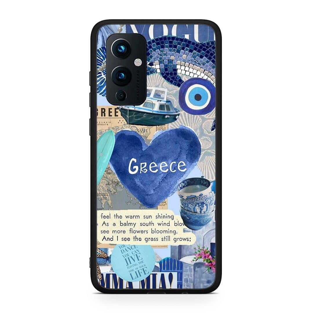 OnePlus 9 Summer In Greece Θήκη από τη Smartfits με σχέδιο στο πίσω μέρος και μαύρο περίβλημα | Smartphone case with colorful back and black bezels by Smartfits