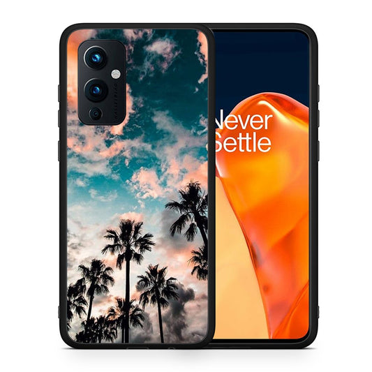 Θήκη OnePlus 9 Sky Summer από τη Smartfits με σχέδιο στο πίσω μέρος και μαύρο περίβλημα | OnePlus 9 Sky Summer case with colorful back and black bezels