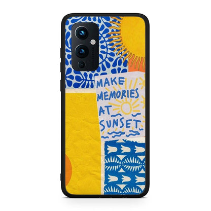OnePlus 9 Sunset Memories Θήκη από τη Smartfits με σχέδιο στο πίσω μέρος και μαύρο περίβλημα | Smartphone case with colorful back and black bezels by Smartfits