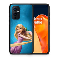 Thumbnail for Θήκη Αγίου Βαλεντίνου OnePlus 9 Tangled 2 από τη Smartfits με σχέδιο στο πίσω μέρος και μαύρο περίβλημα | OnePlus 9 Tangled 2 case with colorful back and black bezels