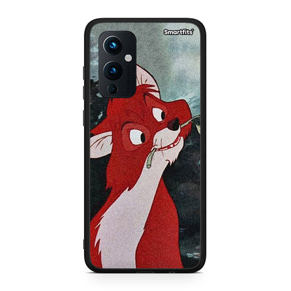 OnePlus 9 Tod And Vixey Love 1 θήκη από τη Smartfits με σχέδιο στο πίσω μέρος και μαύρο περίβλημα | Smartphone case with colorful back and black bezels by Smartfits