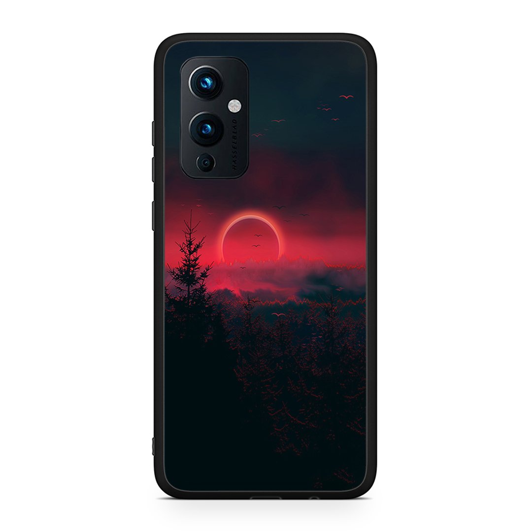 OnePlus 9 Sunset Tropic θήκη από τη Smartfits με σχέδιο στο πίσω μέρος και μαύρο περίβλημα | Smartphone case with colorful back and black bezels by Smartfits