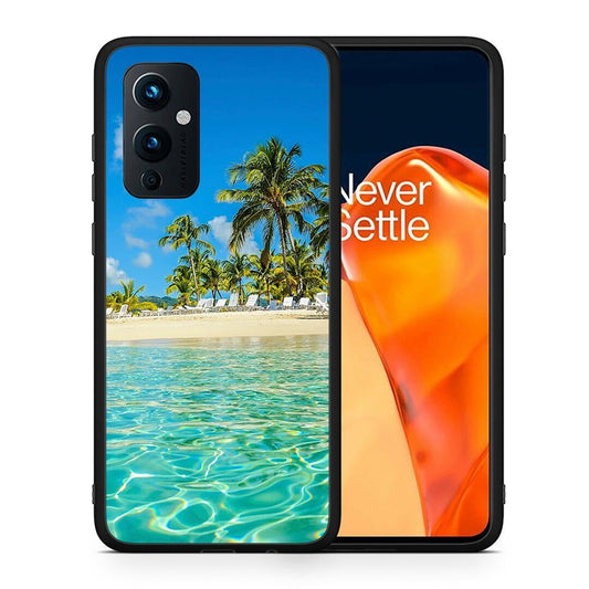 Θήκη OnePlus 9 Tropical Vibes από τη Smartfits με σχέδιο στο πίσω μέρος και μαύρο περίβλημα | OnePlus 9 Tropical Vibes case with colorful back and black bezels