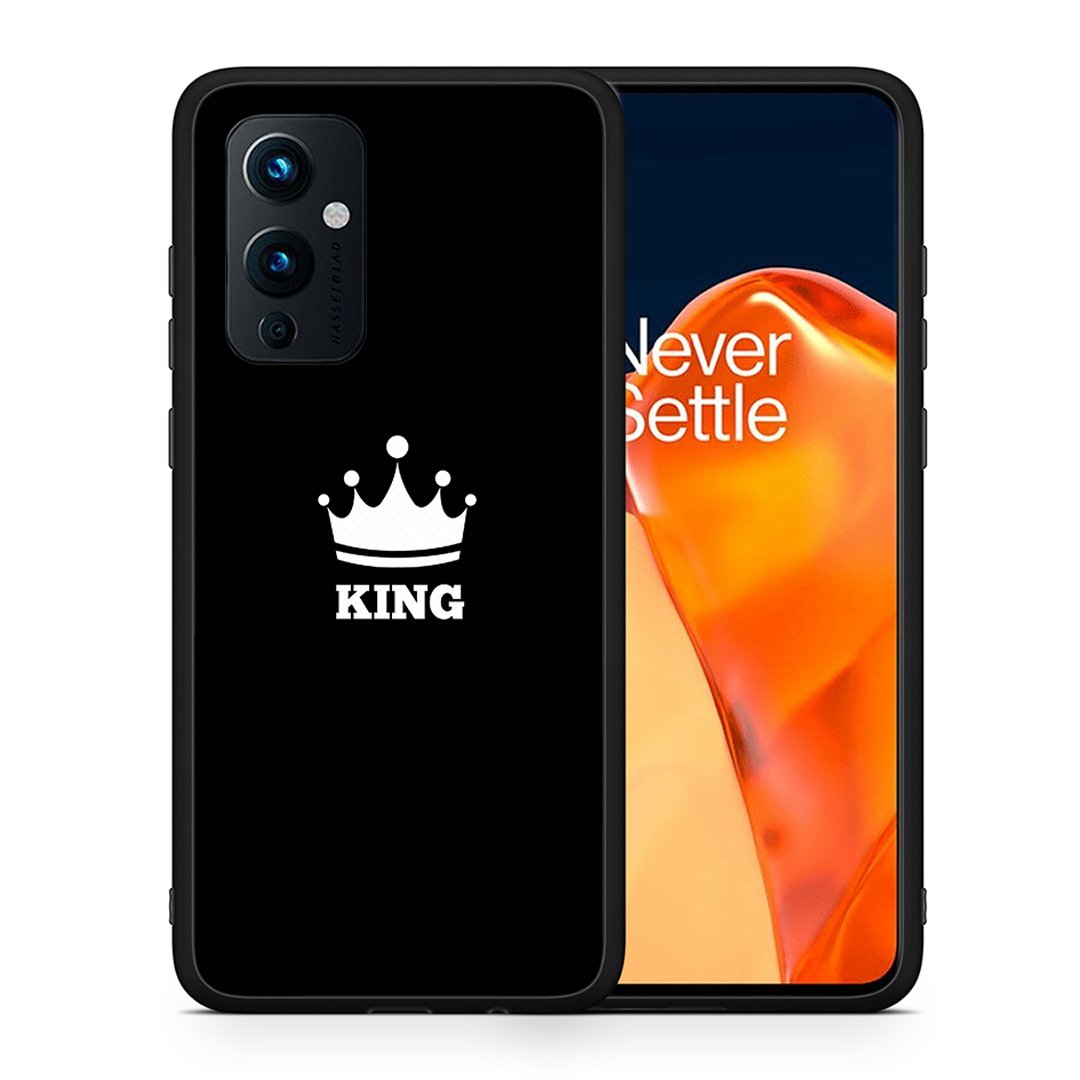Θήκη OnePlus 9 King Valentine από τη Smartfits με σχέδιο στο πίσω μέρος και μαύρο περίβλημα | OnePlus 9 King Valentine case with colorful back and black bezels