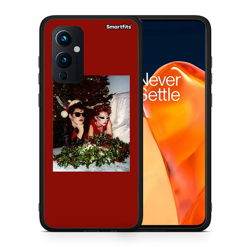 Θήκη OnePlus 9 Waiting For Xmas από τη Smartfits με σχέδιο στο πίσω μέρος και μαύρο περίβλημα | OnePlus 9 Waiting For Xmas case with colorful back and black bezels