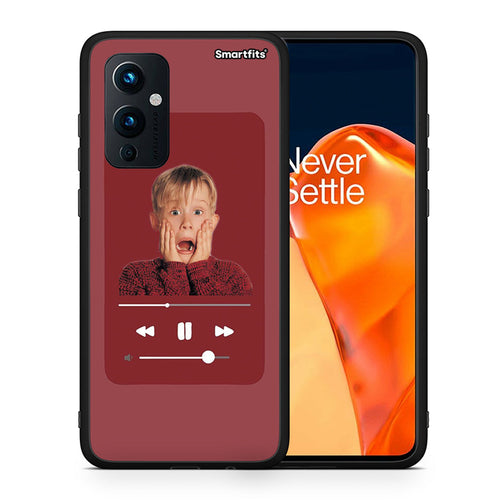 Θήκη OnePlus 9 Xmas Alone Music από τη Smartfits με σχέδιο στο πίσω μέρος και μαύρο περίβλημα | OnePlus 9 Xmas Alone Music case with colorful back and black bezels