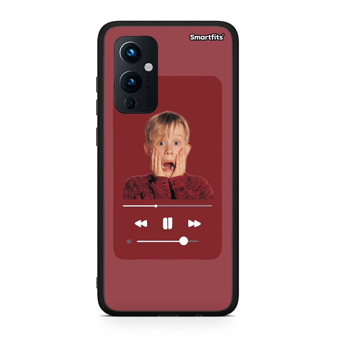 OnePlus 9 Xmas Alone Music θήκη από τη Smartfits με σχέδιο στο πίσω μέρος και μαύρο περίβλημα | Smartphone case with colorful back and black bezels by Smartfits