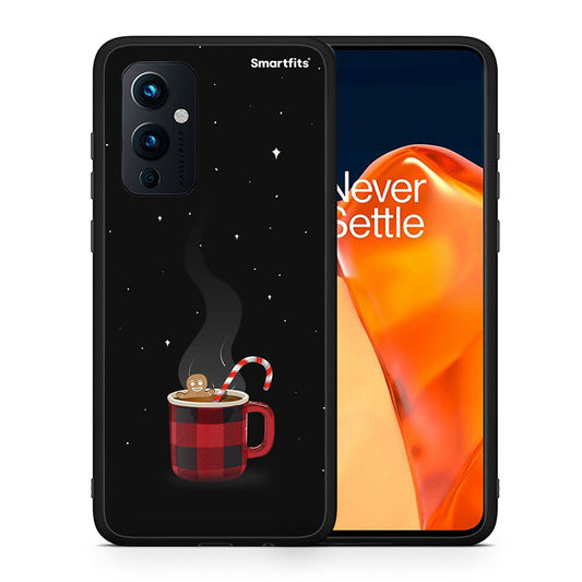 Θήκη OnePlus 9 Xmas Bathing από τη Smartfits με σχέδιο στο πίσω μέρος και μαύρο περίβλημα | OnePlus 9 Xmas Bathing case with colorful back and black bezels