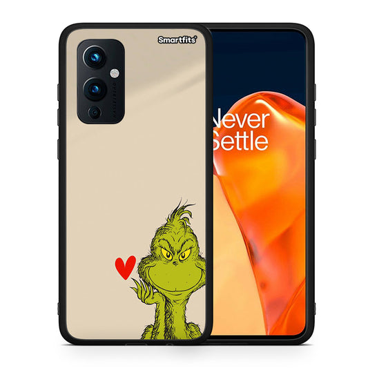 Θήκη OnePlus 9 Xmas Grinch από τη Smartfits με σχέδιο στο πίσω μέρος και μαύρο περίβλημα | OnePlus 9 Xmas Grinch case with colorful back and black bezels