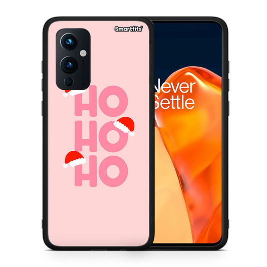Θήκη OnePlus 9 Xmas Ho Ho Ho από τη Smartfits με σχέδιο στο πίσω μέρος και μαύρο περίβλημα | OnePlus 9 Xmas Ho Ho Ho case with colorful back and black bezels