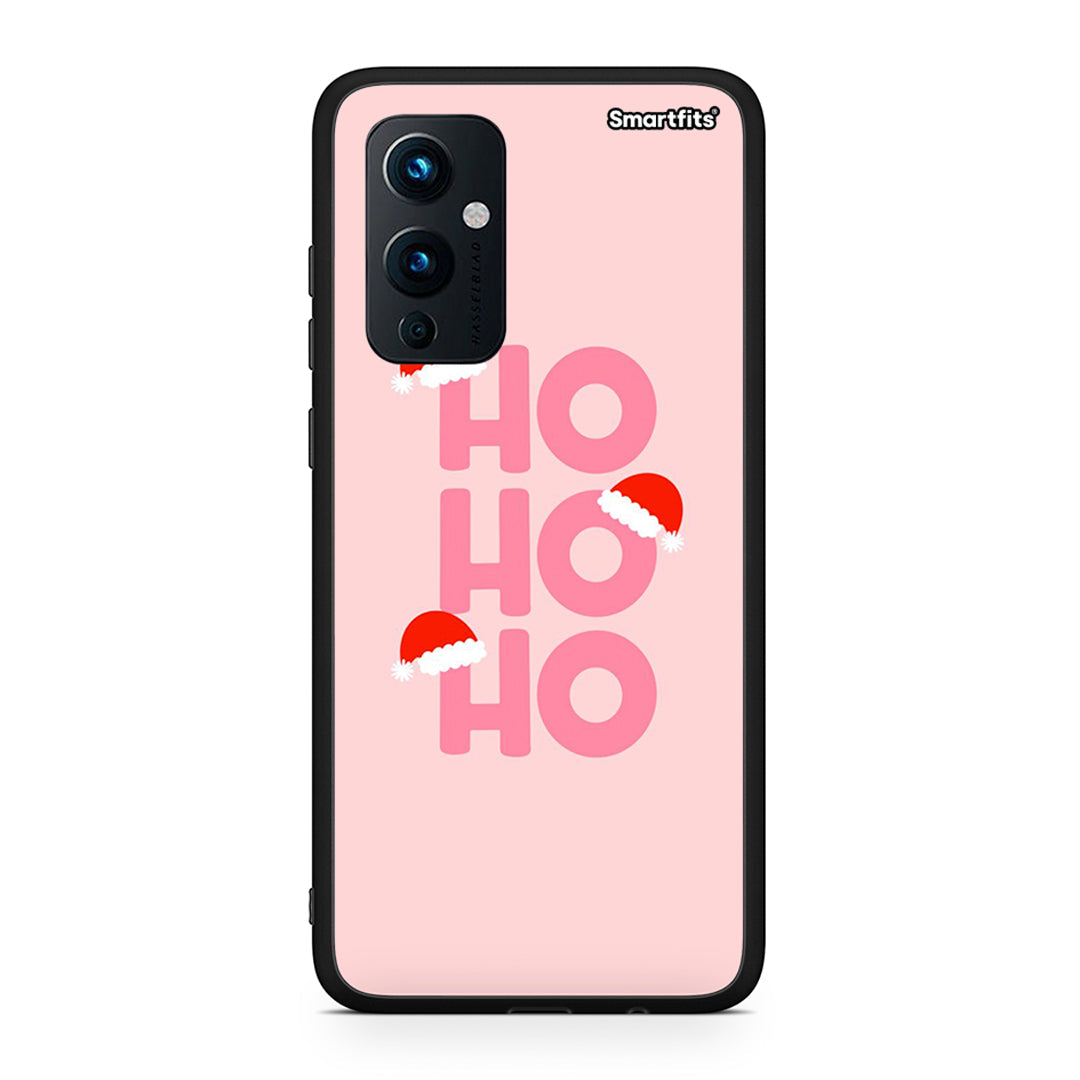 OnePlus 9 Xmas Ho Ho Ho θήκη από τη Smartfits με σχέδιο στο πίσω μέρος και μαύρο περίβλημα | Smartphone case with colorful back and black bezels by Smartfits
