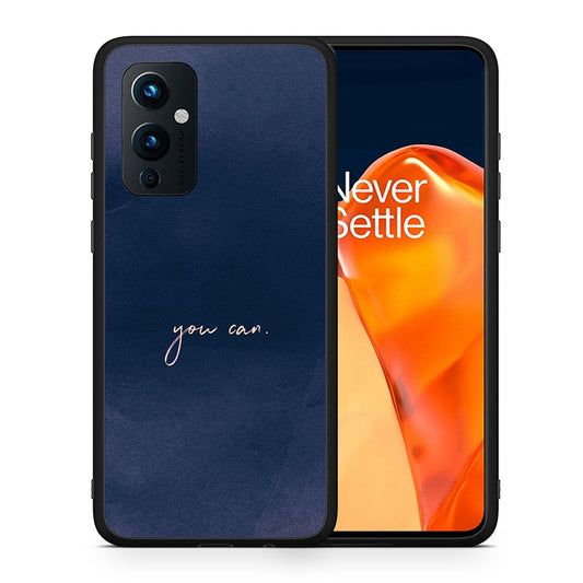 Θήκη OnePlus 9 You Can από τη Smartfits με σχέδιο στο πίσω μέρος και μαύρο περίβλημα | OnePlus 9 You Can case with colorful back and black bezels