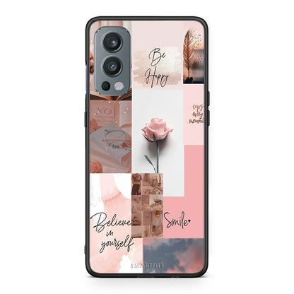 OnePlus Nord 2 5G Aesthetic Collage θήκη από τη Smartfits με σχέδιο στο πίσω μέρος και μαύρο περίβλημα | Smartphone case with colorful back and black bezels by Smartfits