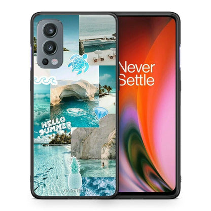 Θήκη OnePlus Nord 2 5G Aesthetic Summer από τη Smartfits με σχέδιο στο πίσω μέρος και μαύρο περίβλημα | OnePlus Nord 2 5G Aesthetic Summer case with colorful back and black bezels