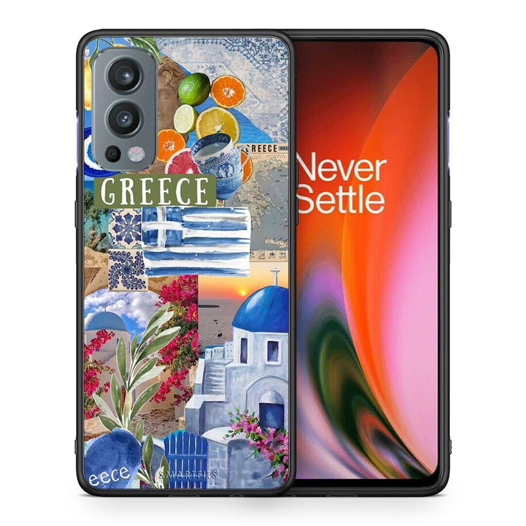 Θήκη OnePlus Nord 2 5G All Greek από τη Smartfits με σχέδιο στο πίσω μέρος και μαύρο περίβλημα | OnePlus Nord 2 5G All Greek case with colorful back and black bezels