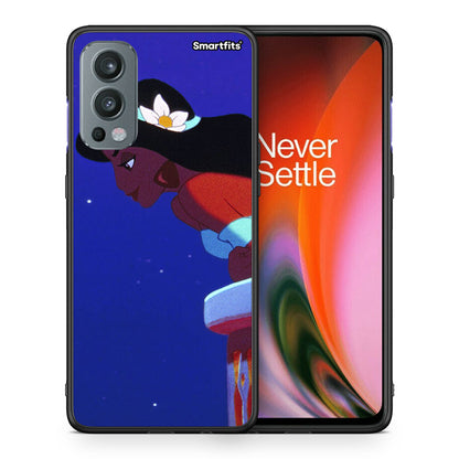 Θήκη OnePlus Nord 2 5G Alladin And Jasmine Love 2 από τη Smartfits με σχέδιο στο πίσω μέρος και μαύρο περίβλημα | OnePlus Nord 2 5G Alladin And Jasmine Love 2 case with colorful back and black bezels
