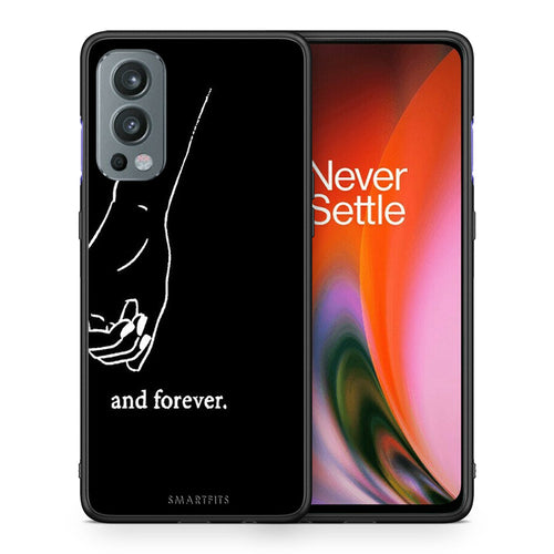 Θήκη Αγίου Βαλεντίνου OnePlus Nord 2 5G Always & Forever 2 από τη Smartfits με σχέδιο στο πίσω μέρος και μαύρο περίβλημα | OnePlus Nord 2 5G Always & Forever 2 case with colorful back and black bezels