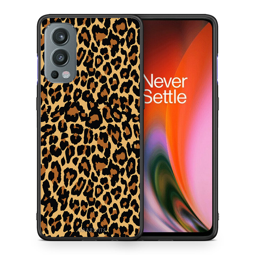 Θήκη OnePlus Nord 2 5G Leopard Animal από τη Smartfits με σχέδιο στο πίσω μέρος και μαύρο περίβλημα | OnePlus Nord 2 5G Leopard Animal case with colorful back and black bezels