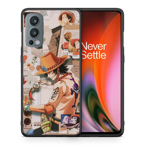 Θήκη OnePlus Nord 2 5G Anime Collage από τη Smartfits με σχέδιο στο πίσω μέρος και μαύρο περίβλημα | OnePlus Nord 2 5G Anime Collage case with colorful back and black bezels