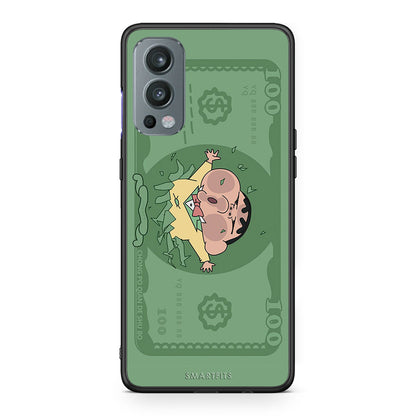 OnePlus Nord 2 5G Big Money Θήκη Αγίου Βαλεντίνου από τη Smartfits με σχέδιο στο πίσω μέρος και μαύρο περίβλημα | Smartphone case with colorful back and black bezels by Smartfits