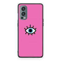 Thumbnail for OnePlus Nord 2 5G Blue Eye Pink θήκη από τη Smartfits με σχέδιο στο πίσω μέρος και μαύρο περίβλημα | Smartphone case with colorful back and black bezels by Smartfits