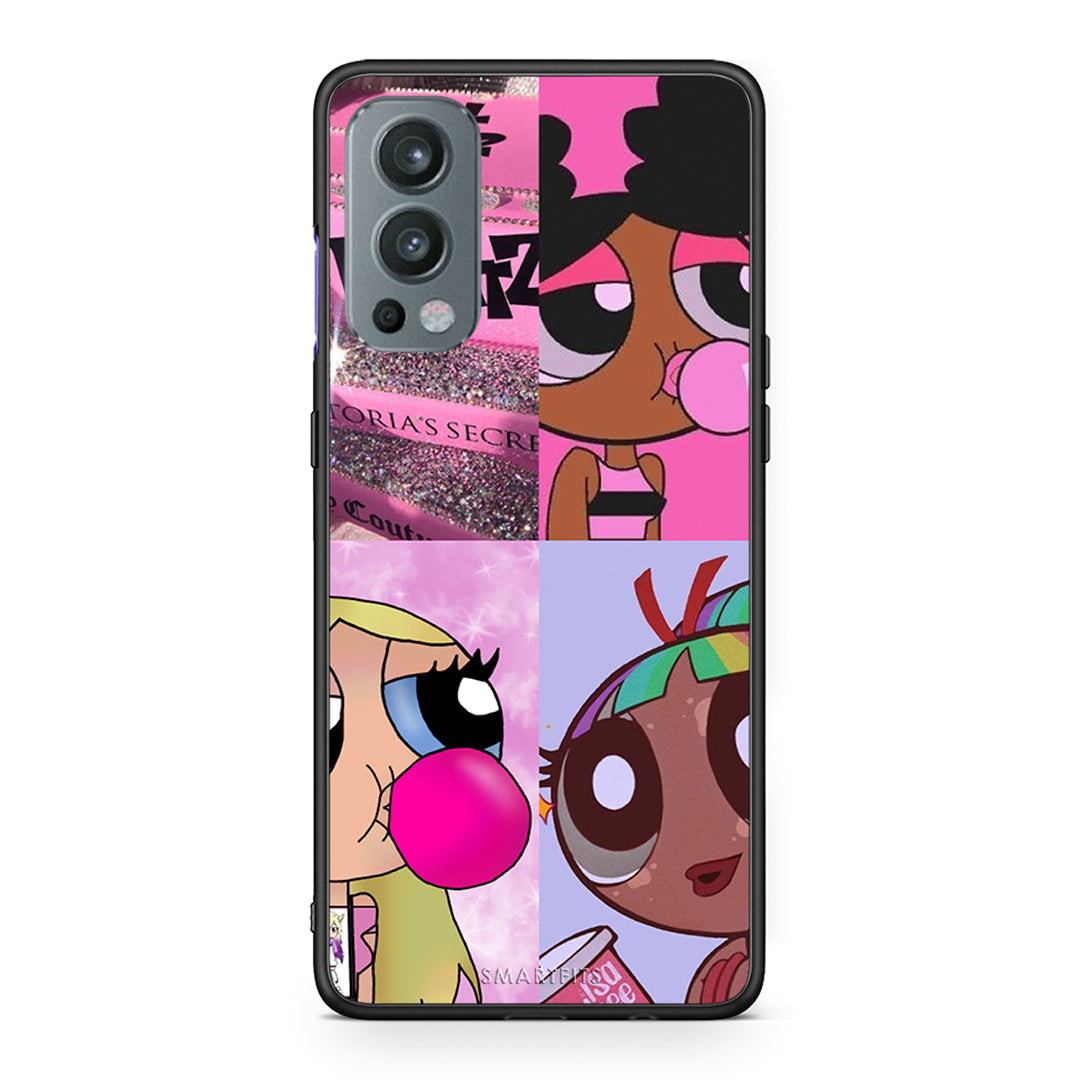 OnePlus Nord 2 5G Bubble Girls Θήκη Αγίου Βαλεντίνου από τη Smartfits με σχέδιο στο πίσω μέρος και μαύρο περίβλημα | Smartphone case with colorful back and black bezels by Smartfits
