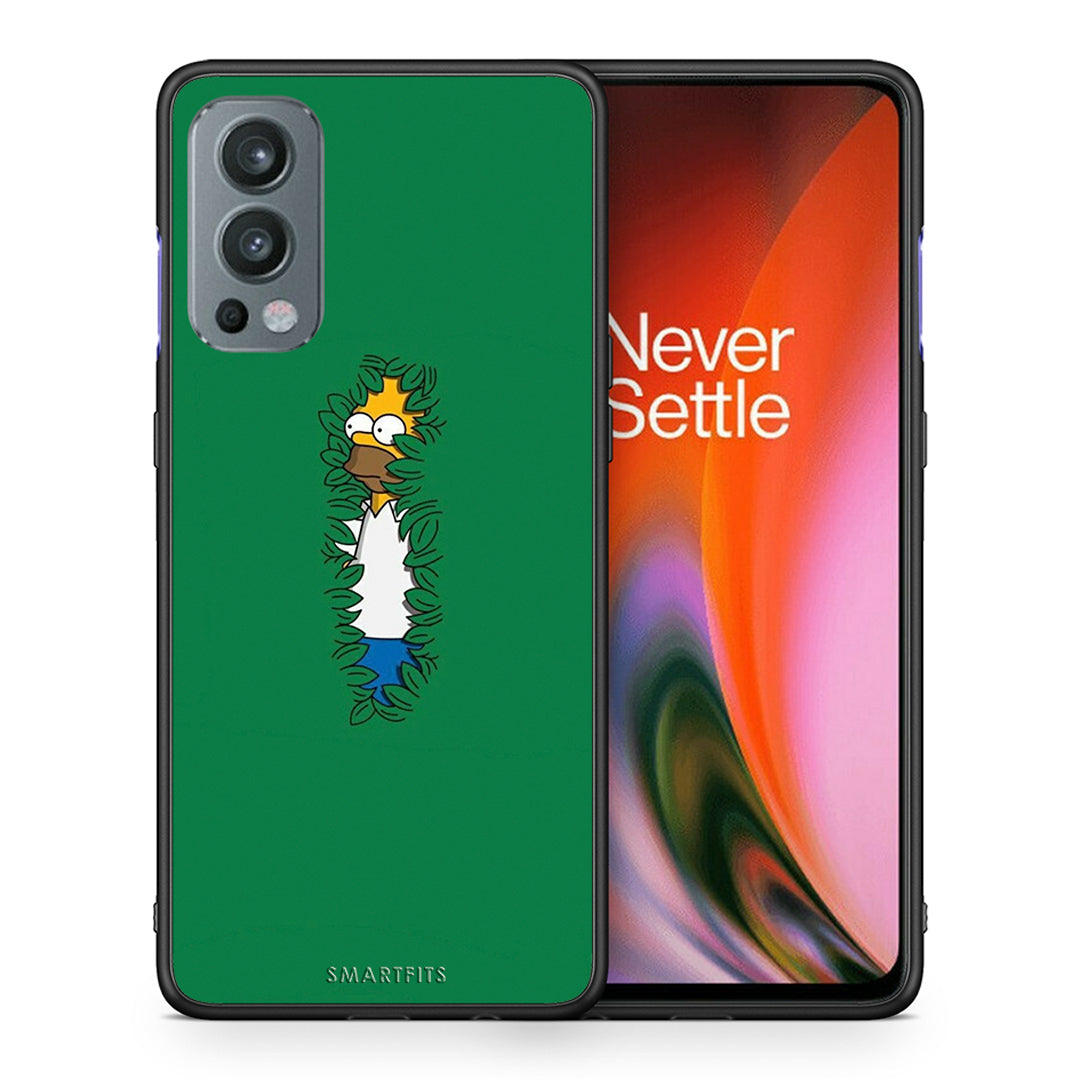 Θήκη Αγίου Βαλεντίνου OnePlus Nord 2 5G Bush Man από τη Smartfits με σχέδιο στο πίσω μέρος και μαύρο περίβλημα | OnePlus Nord 2 5G Bush Man case with colorful back and black bezels