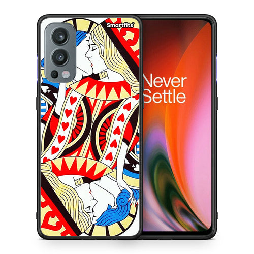 Θήκη OnePlus Nord 2 5G Card Love από τη Smartfits με σχέδιο στο πίσω μέρος και μαύρο περίβλημα | OnePlus Nord 2 5G Card Love case with colorful back and black bezels