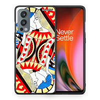 Thumbnail for Θήκη OnePlus Nord 2 5G Card Love από τη Smartfits με σχέδιο στο πίσω μέρος και μαύρο περίβλημα | OnePlus Nord 2 5G Card Love case with colorful back and black bezels