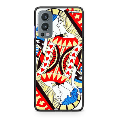 OnePlus Nord 2 5G Card Love θήκη από τη Smartfits με σχέδιο στο πίσω μέρος και μαύρο περίβλημα | Smartphone case with colorful back and black bezels by Smartfits